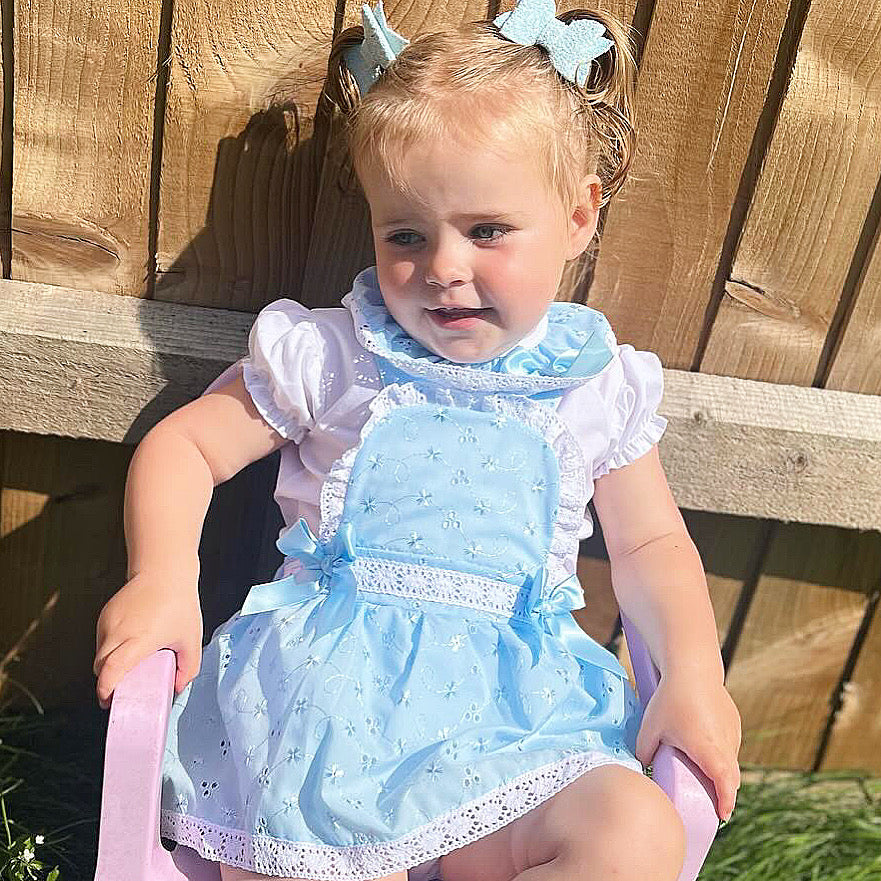 Portuguese Baby Blue Dress With Bows